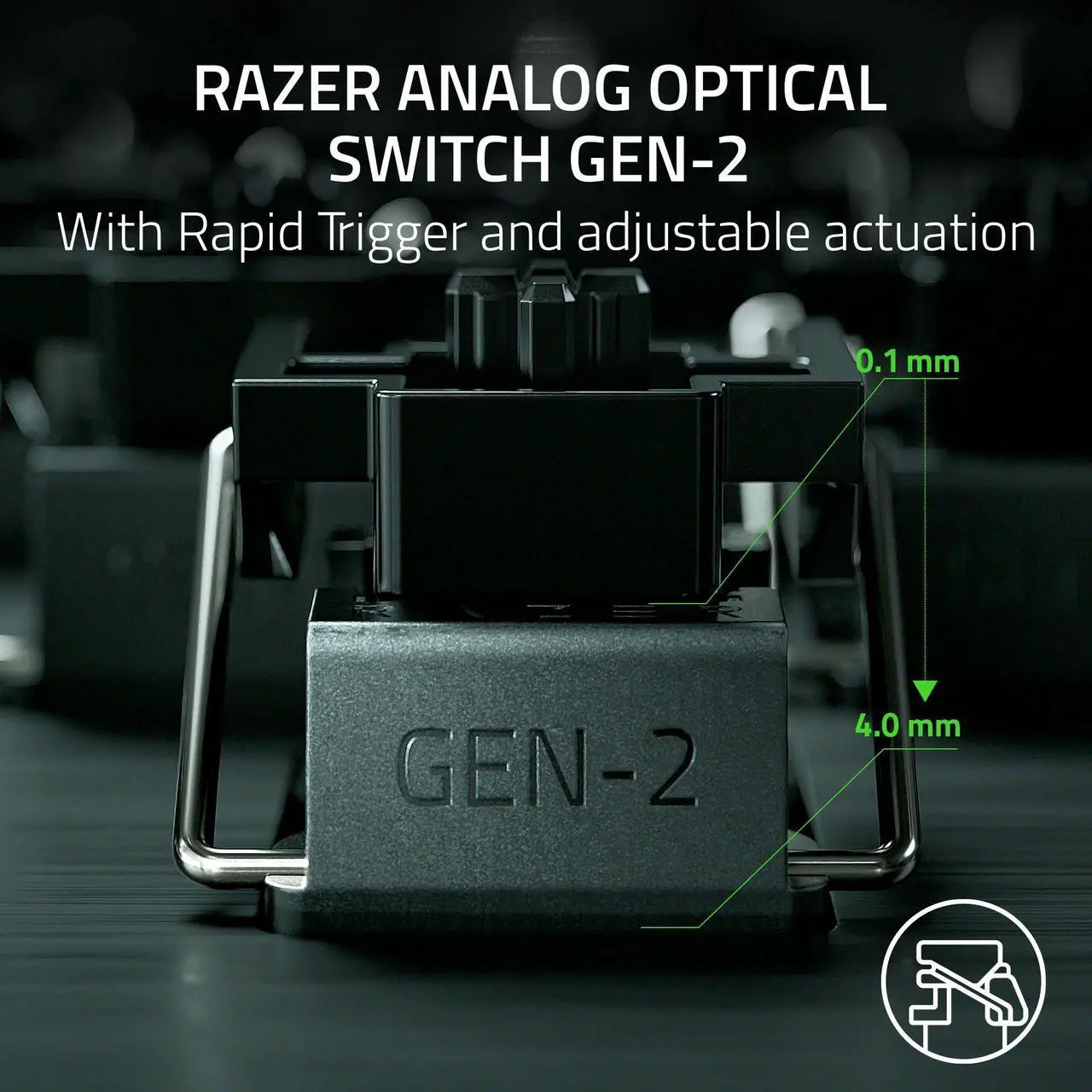 Alt view image 5 of 13 - Razer Huntsman V3 Pro Mini 60% Esports Gaming Keyboard - Analog Optical Switches, Razer Snap Tap, Rapid Trigger, Adjustable Actuation, Dual-Purpose Mod Keys, Doubleshot PBT Keycaps - Black