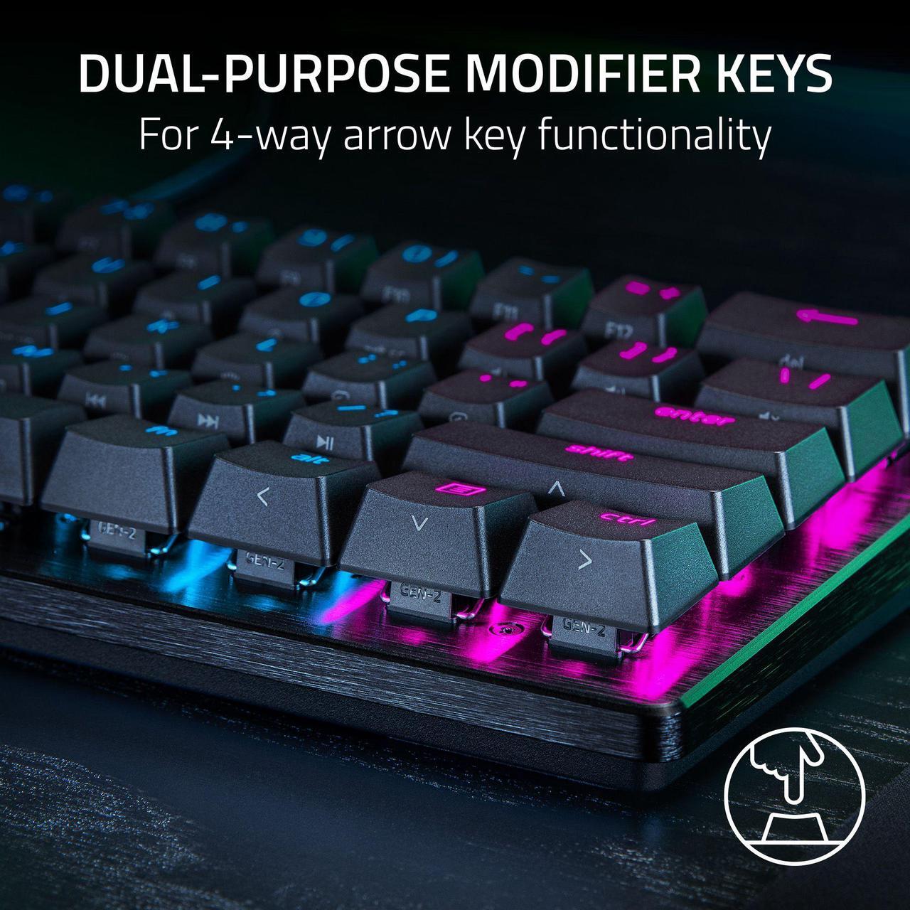Alt view image 11 of 13 - Razer Huntsman V3 Pro Mini 60% Esports Gaming Keyboard - Analog Optical Switches, Razer Snap Tap, Rapid Trigger, Adjustable Actuation, Dual-Purpose Mod Keys, Doubleshot PBT Keycaps - Black