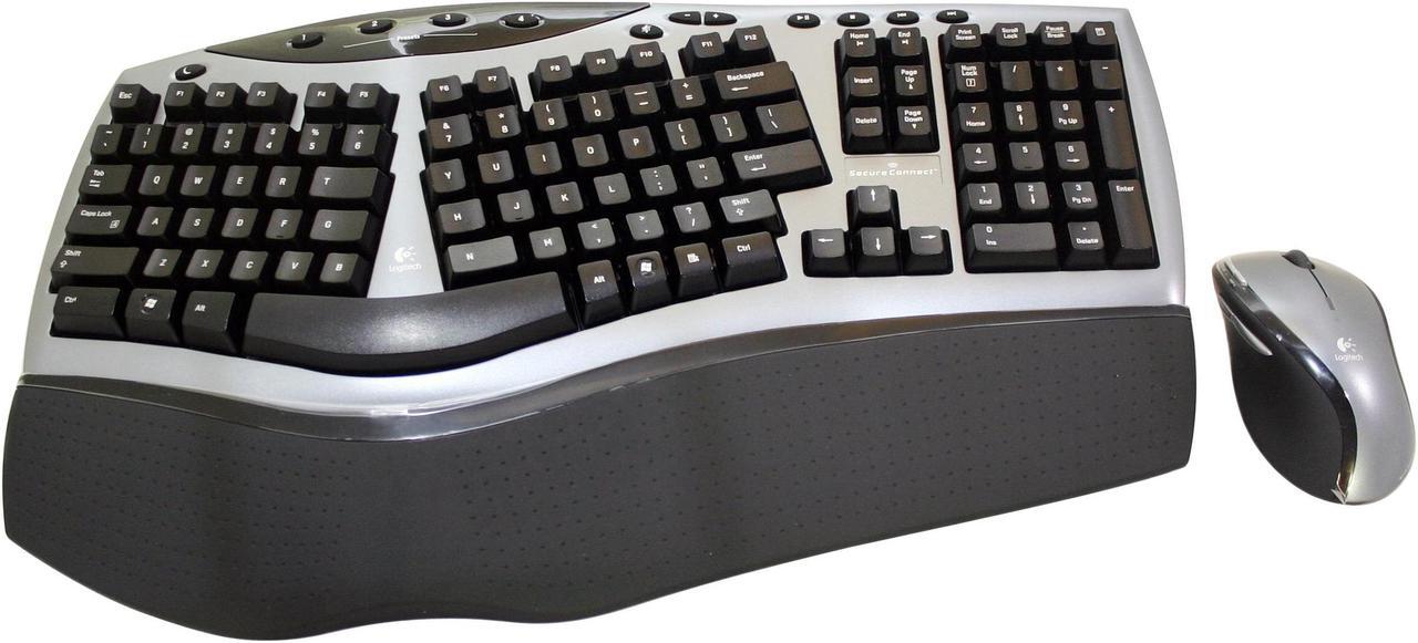 Main image of Logitech 967692-0403 Beige & Black 105 Normal Keys 12 Function Keys RF Wireless Ergonomic Desktop Comfort Laser