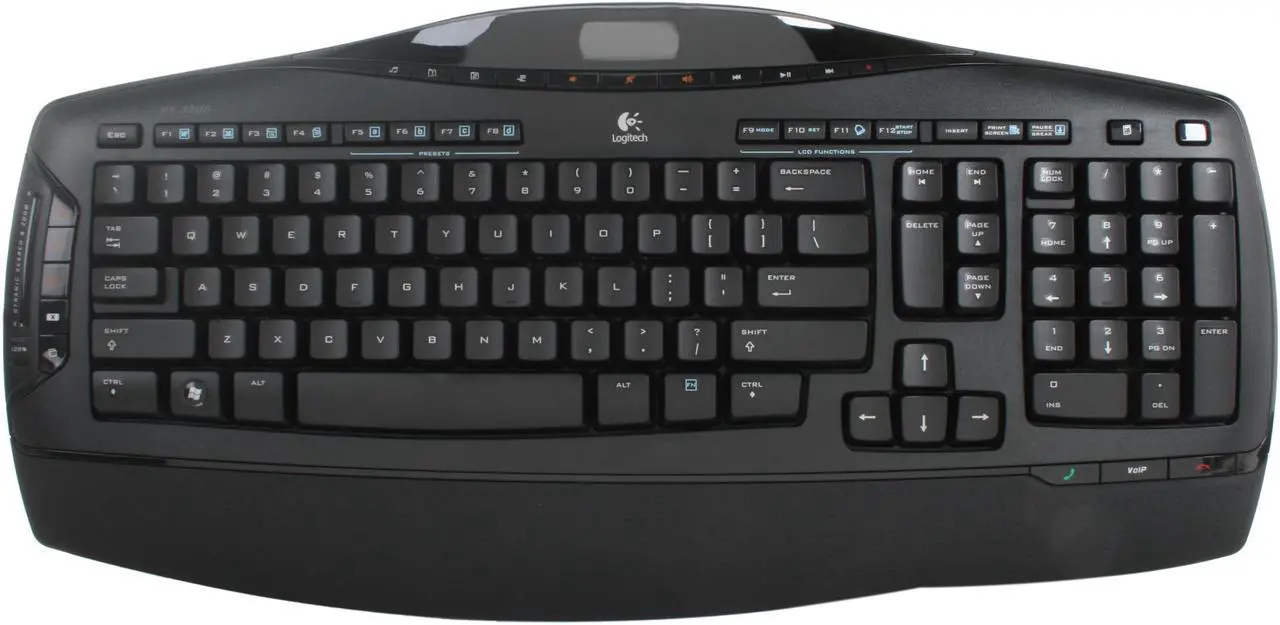 Alt view image 2 of 6 - Logitech MX 3200 Black 103 Normal Keys Cordless Standard Desktop Laser