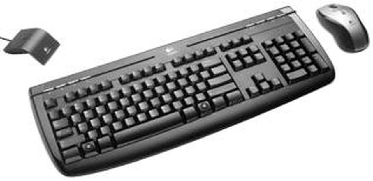 Main image of Logitech Internet 1500 Laser Black 104 Normal Keys 8 Function Keys USB RF Wireless Standard Cordless Desktop Mouse Included - OEM