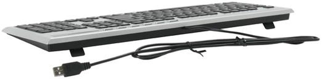 Alt view image 3 of 4 - Logitech UltraX Silver/Black 104 Normal Keys 6 Function Keys USB Wired Standard Media Keyboard - OEM