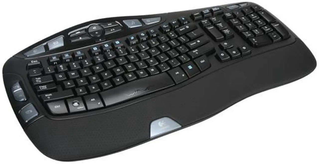 Alt view image 2 of 11 - Logitech 920-000264 Black 104 Normal Keys 14 Function Keys Cordless Ergonomic Desktop Wave