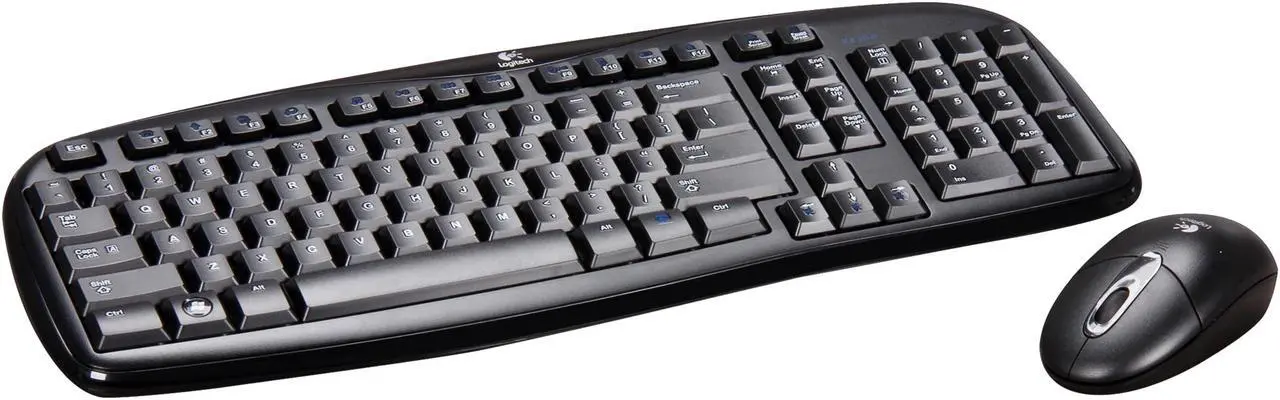 Main image of Logitech Cordless Desktop EX 100 Black 102 Normal Keys USB RF Wireless Standard Keyboard and Mouse