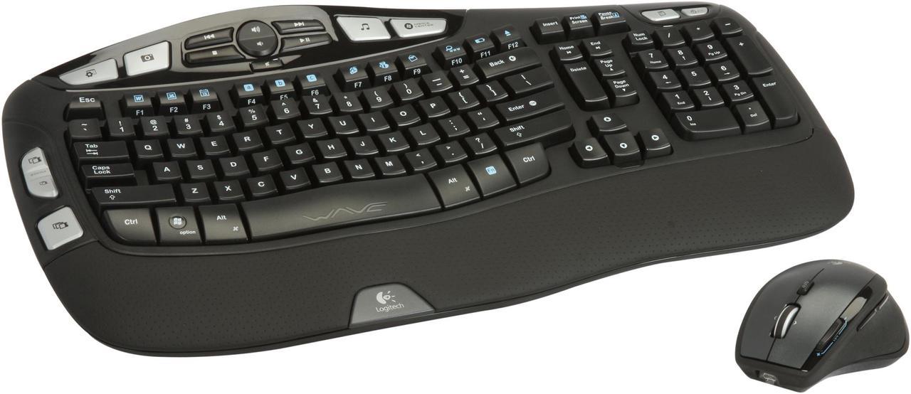 Logitech Wave Pro Desktop Black USB 2.4 GHz Wireless  Keyboard & Mouse Combo