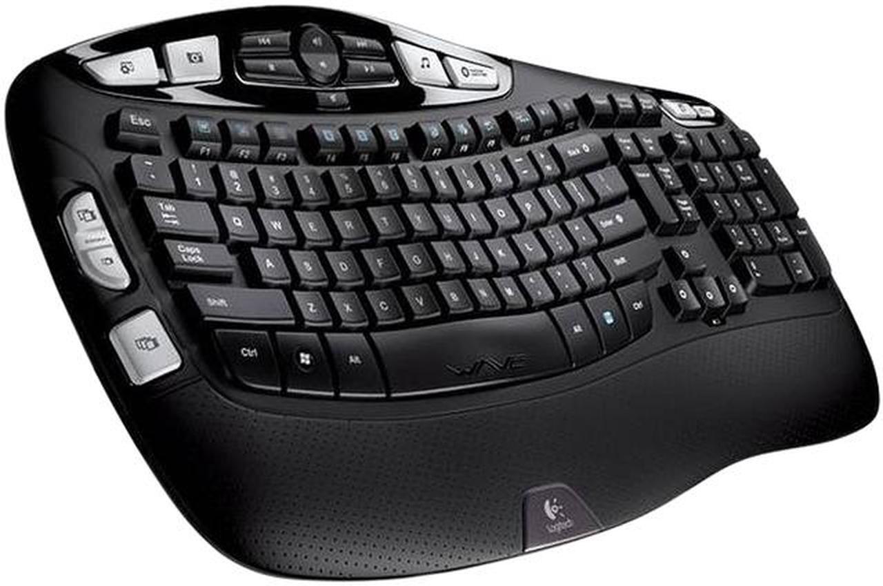 Main image of Logitech K350 Wireless Wave Ergonomic Keyboard with Unifying Wireless Technology - Black