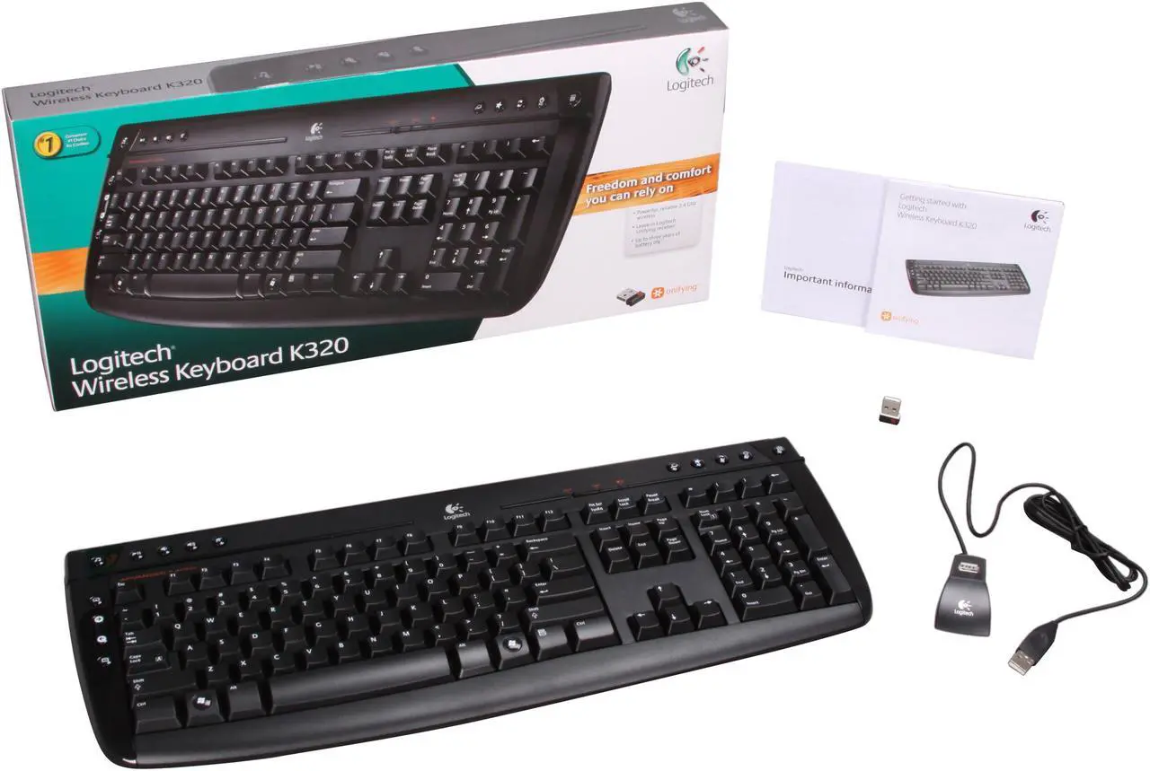 Alt view image 4 of 4 - Logitech K320 Black 104 Normal Keys Wireless Standard Keyboard