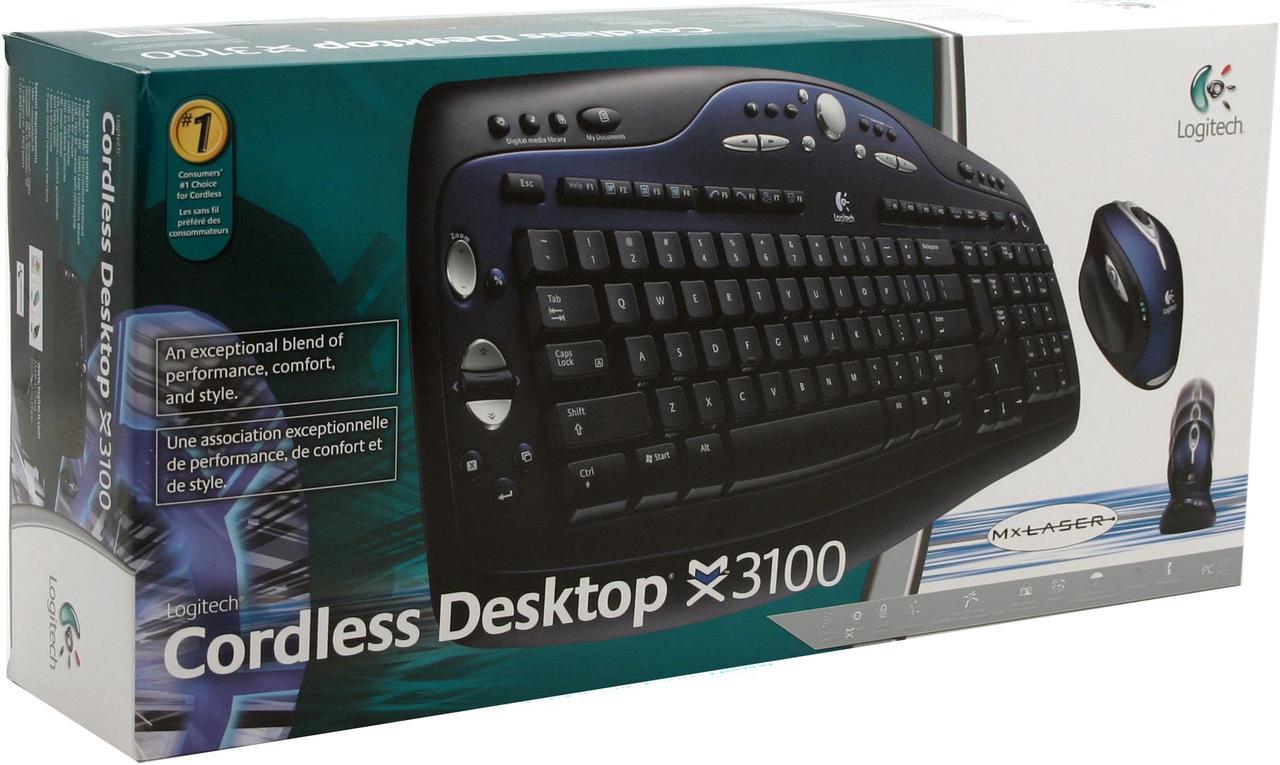 Alt view image 3 of 3 - Logitech Cordless Desktop MX3100 967513-0403 2-Tone 102 Normal Keys 33 Function Keys RF Wireless Standard Keyboard