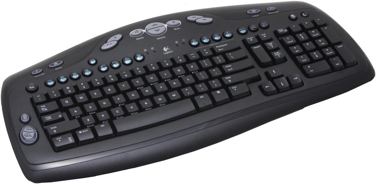 Main image of Logitech Media Elite 967559-0403 Black 102 Normal Keys 18 Function Keys USB or PS/2 Wired Standard Keyboard