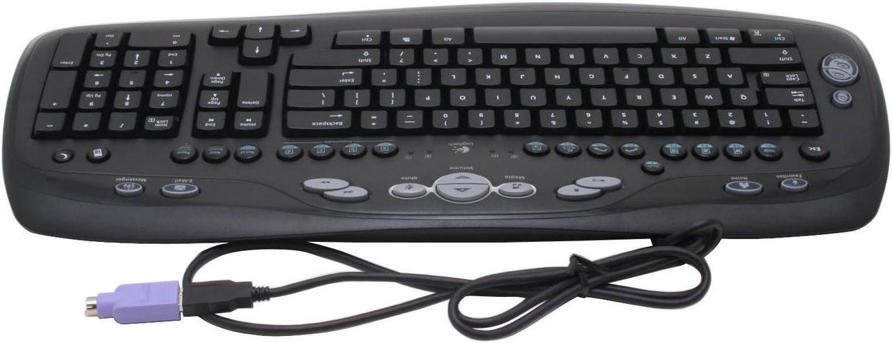 Alt view image 3 of 6 - Logitech Media Elite 967559-0403 Black 102 Normal Keys 18 Function Keys USB or PS/2 Wired Standard Keyboard