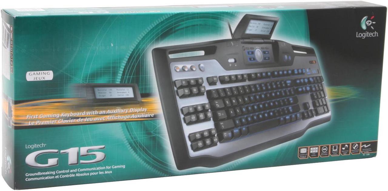 Alt view image 5 of 5 - Logitech G15 2-Tone 104 Normal Keys 34 Function Keys USB Wired Standard Keyboard