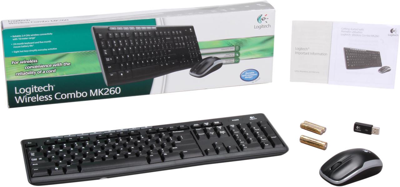 Alt view image 7 of 7 - Logitech Wireless Combo MK260 920-002950 Black 8 Hot Keys USB RF Wireless Standard Keyboard and Mouse