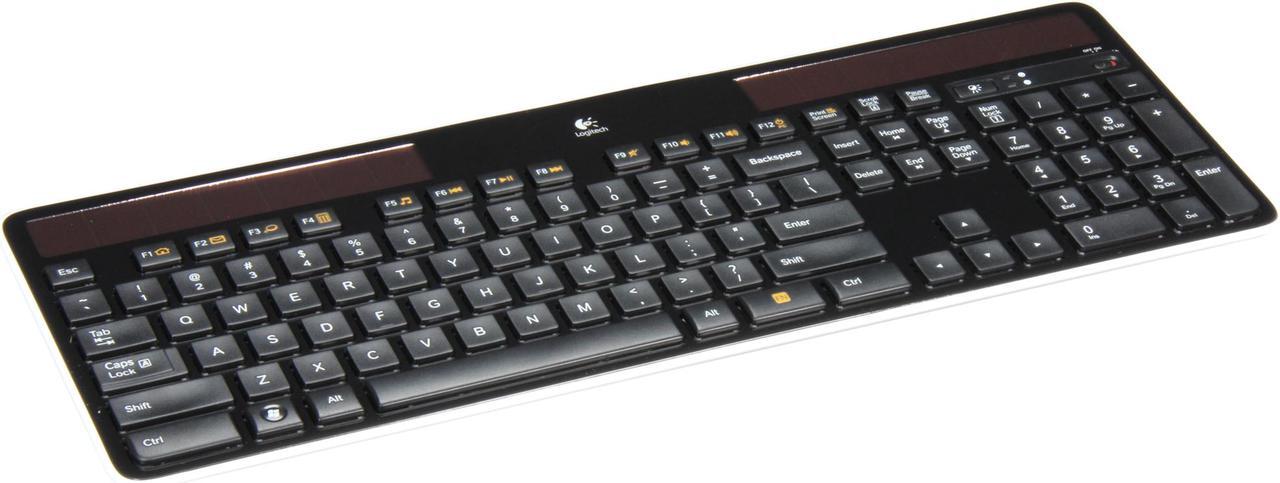 Logitech K750 Black USB RF Wireless Standard Solar Keyboard