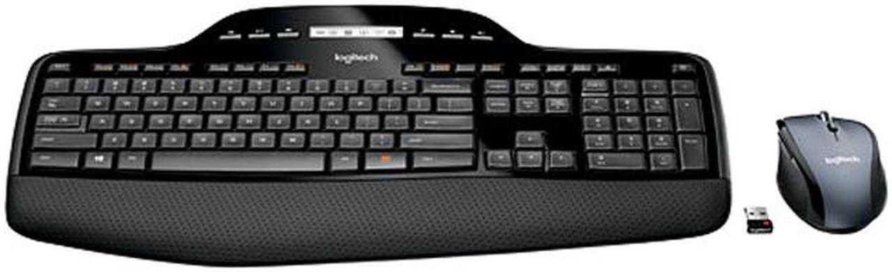 Logitech MK710 Black 7 Function Keys Wireless Ergonomic Keyboard & Mouse Combo, French