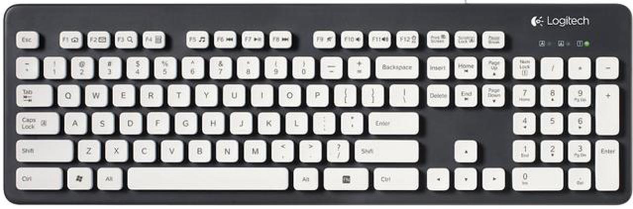 Main image of Logitech K310 920-004033 Wired Washable Keyboard - Black/White