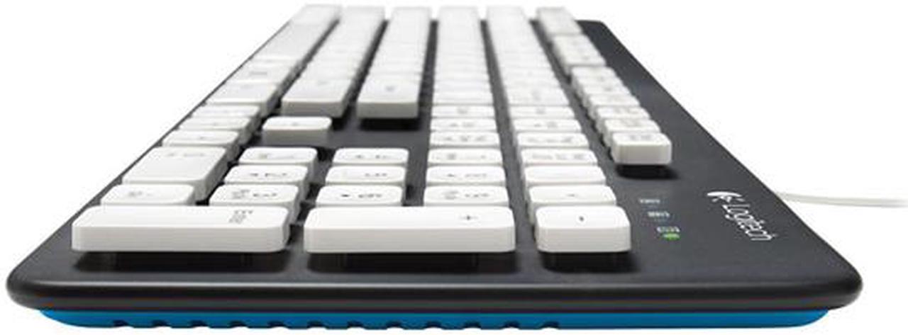 Alt view image 4 of 6 - Logitech K310 920-004033 Wired Washable Keyboard - Black/White