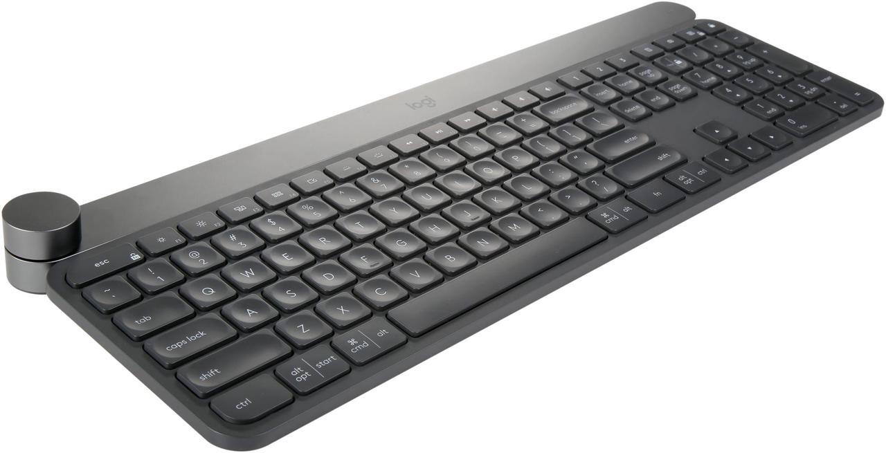 Alt view image 8 of 10 - Logitech Craft Advanced Wireless Keyboard with Creative Input Dial and Backlit Keys, Dark grey and aluminum