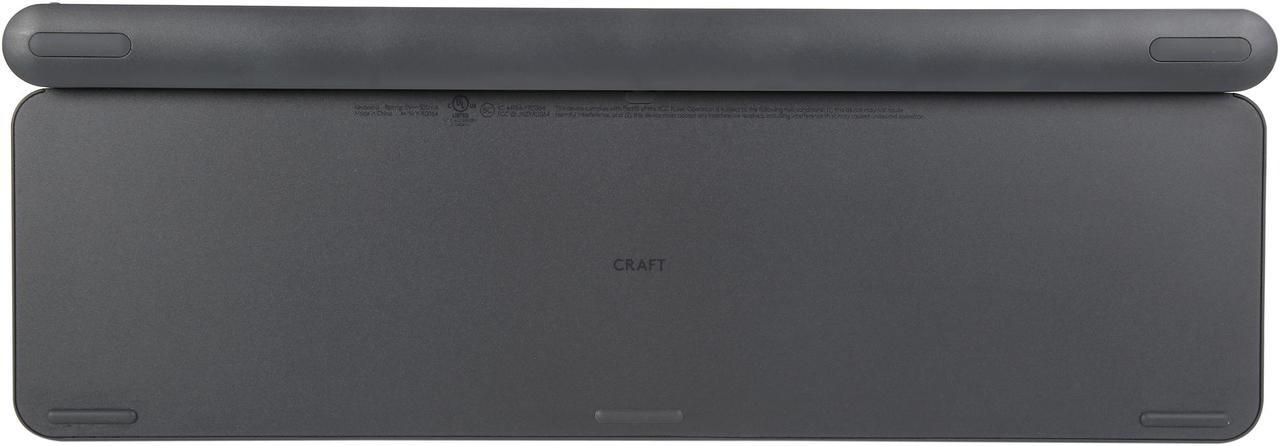 Alt view image 9 of 10 - Logitech Craft Advanced Wireless Keyboard with Creative Input Dial and Backlit Keys, Dark grey and aluminum