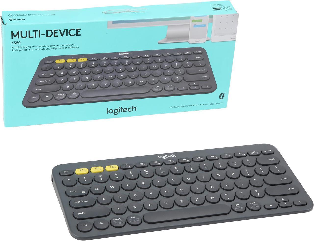 Alt view image 8 of 7 - Logitech K380 Multi-Device Bluetooth Keyboard – Windows, Mac, Chrome OS, Android, iPad, iPhone, Apple TV Compatible – with Flow Cross-Computer Control and Easy-Switch up to 3 Devices – Dark Grey