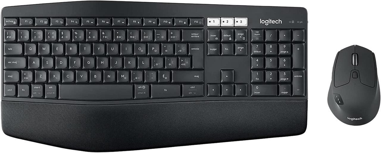 Logitech MK850 920-008220 Black Bluetooth and RF Wireless Keyboards and Mouse - French