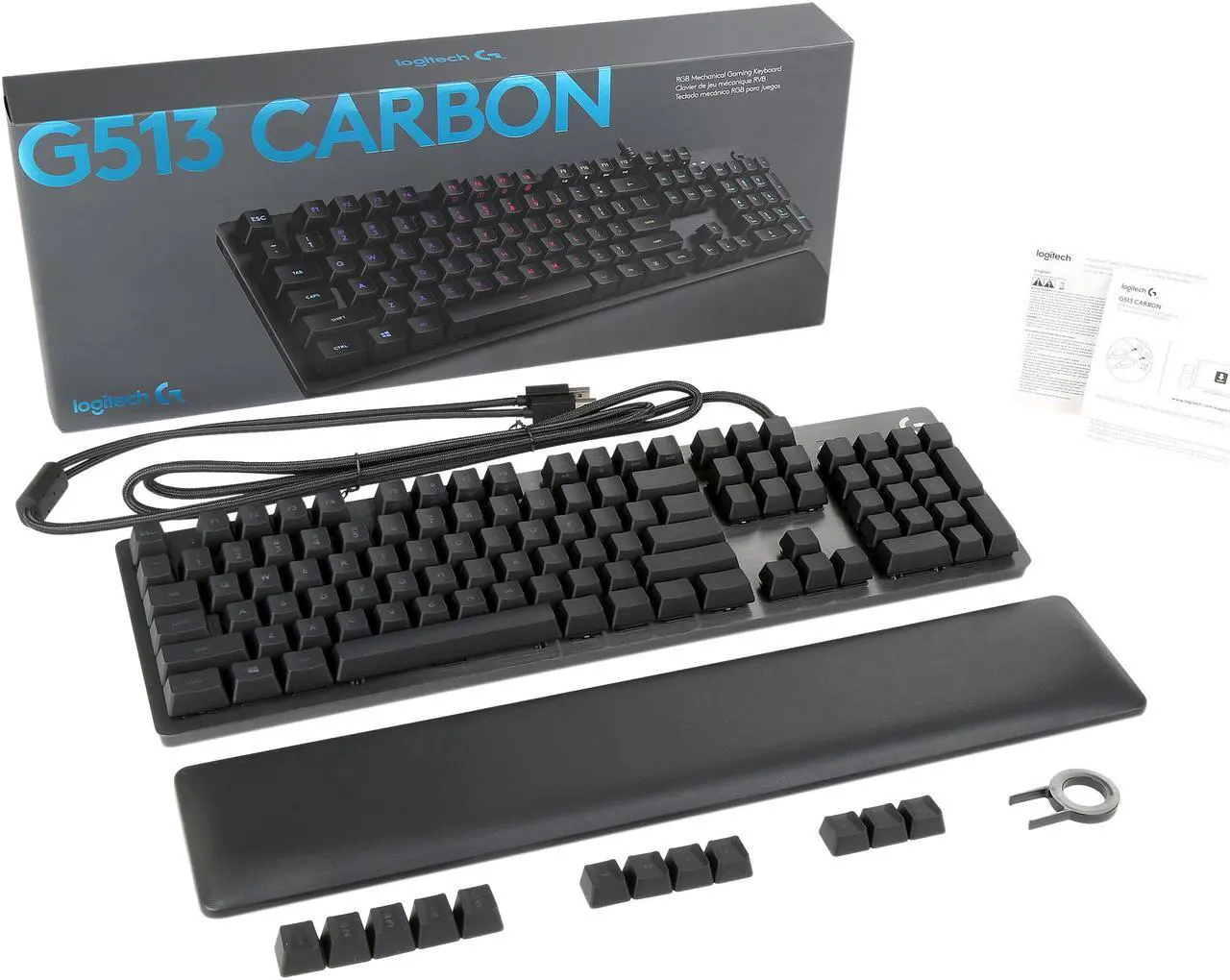 Alt view image 8 of 7 - Logitech G513 RGB Backlit Mechanical Gaming Keyboard with Romer-G Linear Keyswitches