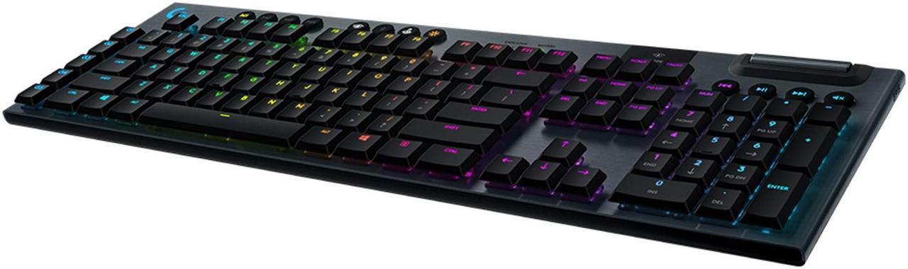 Logitech G915 LIGHTSPEED RGB Mechanical Gaming Keyboard, Low Profile GL Linear Key Switch, LIGHTSYNC RGB, Advanced LIGHTSPEED Wireless and Bluetooth Support - Linear