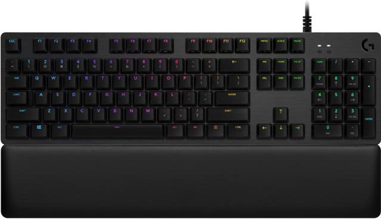 Logitech G513 Lightsync RGB Mechanical Gaming Keyboard - Cable Connectivity - USB 2.0 Type A Interface - English - Windows - Mechanical Keyswitch - Carbon