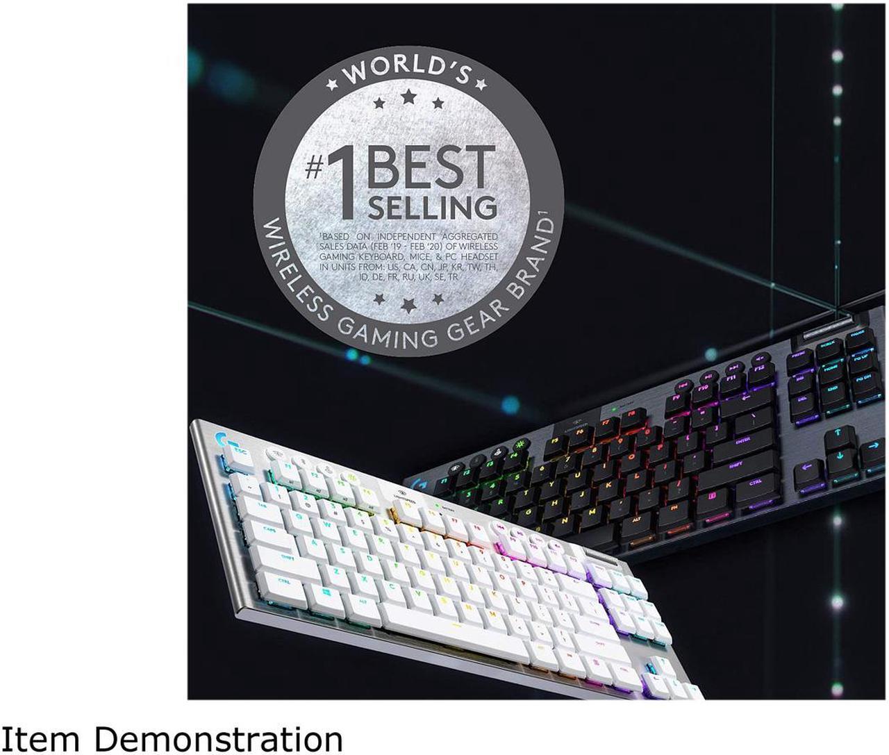 Alt view image 3 of 10 - Logitech G915 TKL White Tactile Tenkeyless LIGHTSPEED Wireless RGB Mechanical Gaming Keyboard, Low Profile Switch Options, LIGHTSYNC RGB, Advanced Wireless and Bluetooth Support