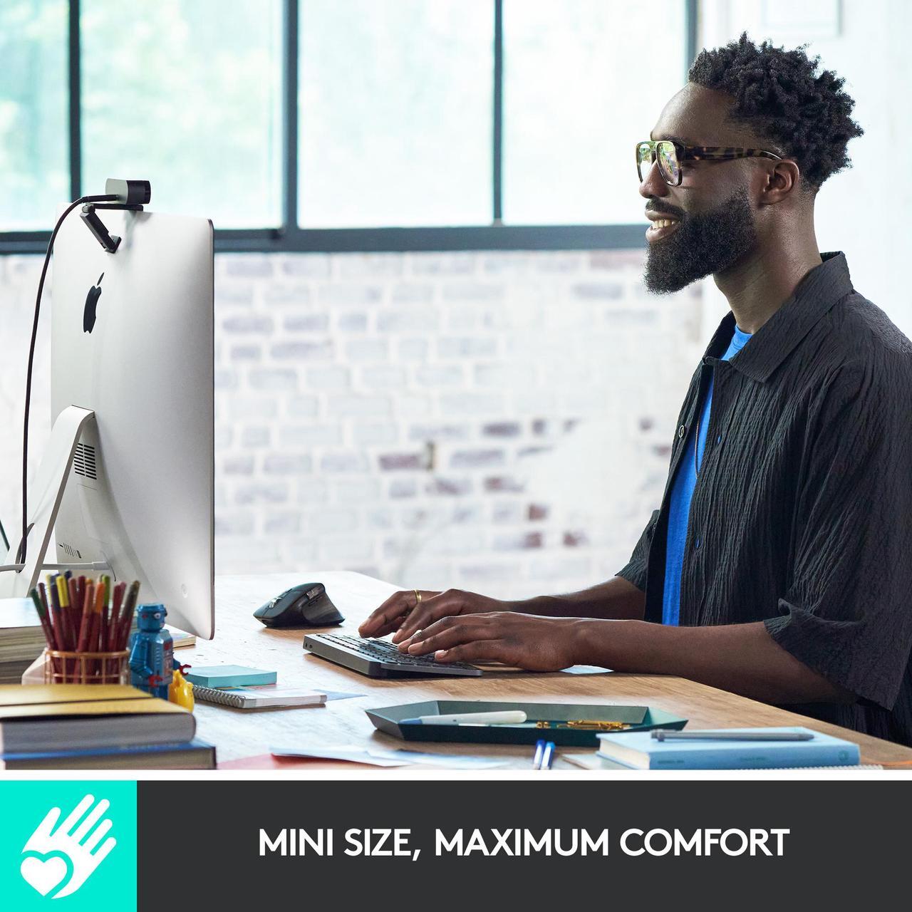 Alt view image 5 of 12 - Logitech MX Keys Mini Minimalist Wireless Illuminated Keyboard, Compact, Bluetooth, Backlit, USB-C, Compatible with Apple macOS, iOS, Windows, Linux, Android, Metal Build - BLACK