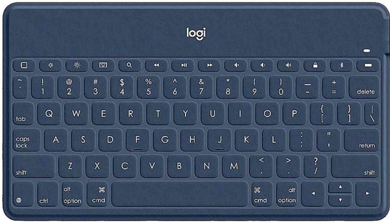 Logitech KEYS-TO-GO Classic Blue Ultra-light, Ultra-Portable Bluetooth Keyboard for iPhone, iPad, Apple TV and Mac