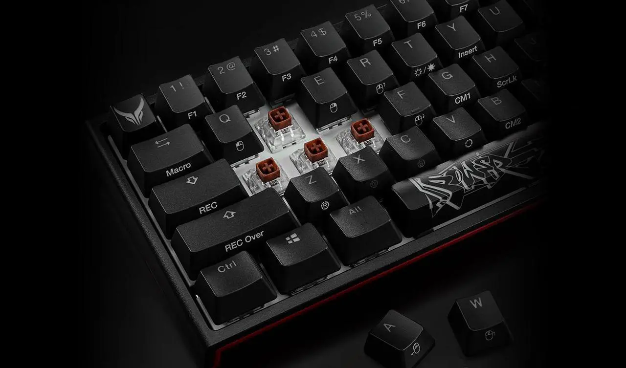 Alt view image 4 of 7 - PowerColor USB-C x Ducky One 2 SF RGB Mechanical Keyboard, Kailh Brown Switches