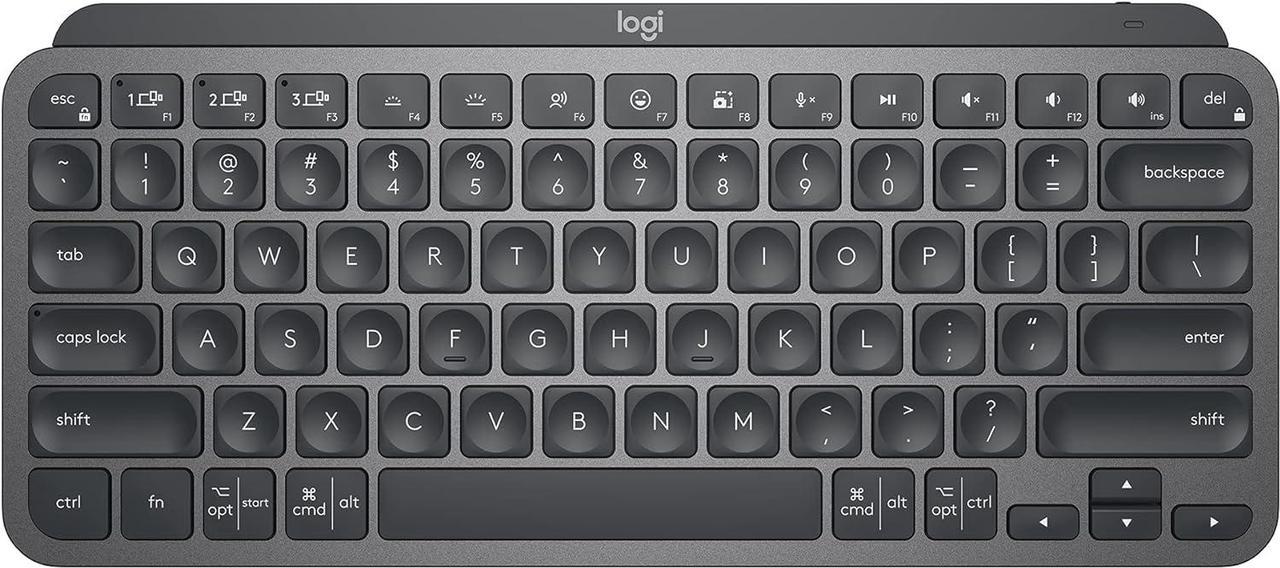 Logitech MX Keys Mini Wireless Illuminated Keyboard for Business, Compact, Logi Bolt Technology, Backlit, Rechargeable, Globally Certified, Windows/Mac/Chrome/Linux - Graphite