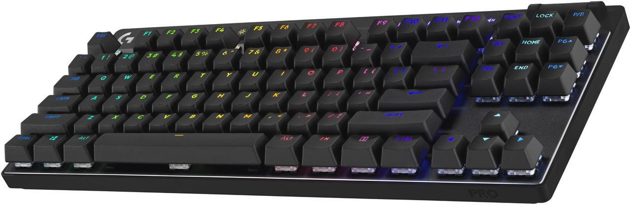 Main image of Logitech G PRO X TKL Lightspeed Wireless Gaming Keyboard, Ultra-Portable Tenkeyless Design, LIGHTSYNC RGB, PBT keycaps, Linear Switches (GX Red) - Black