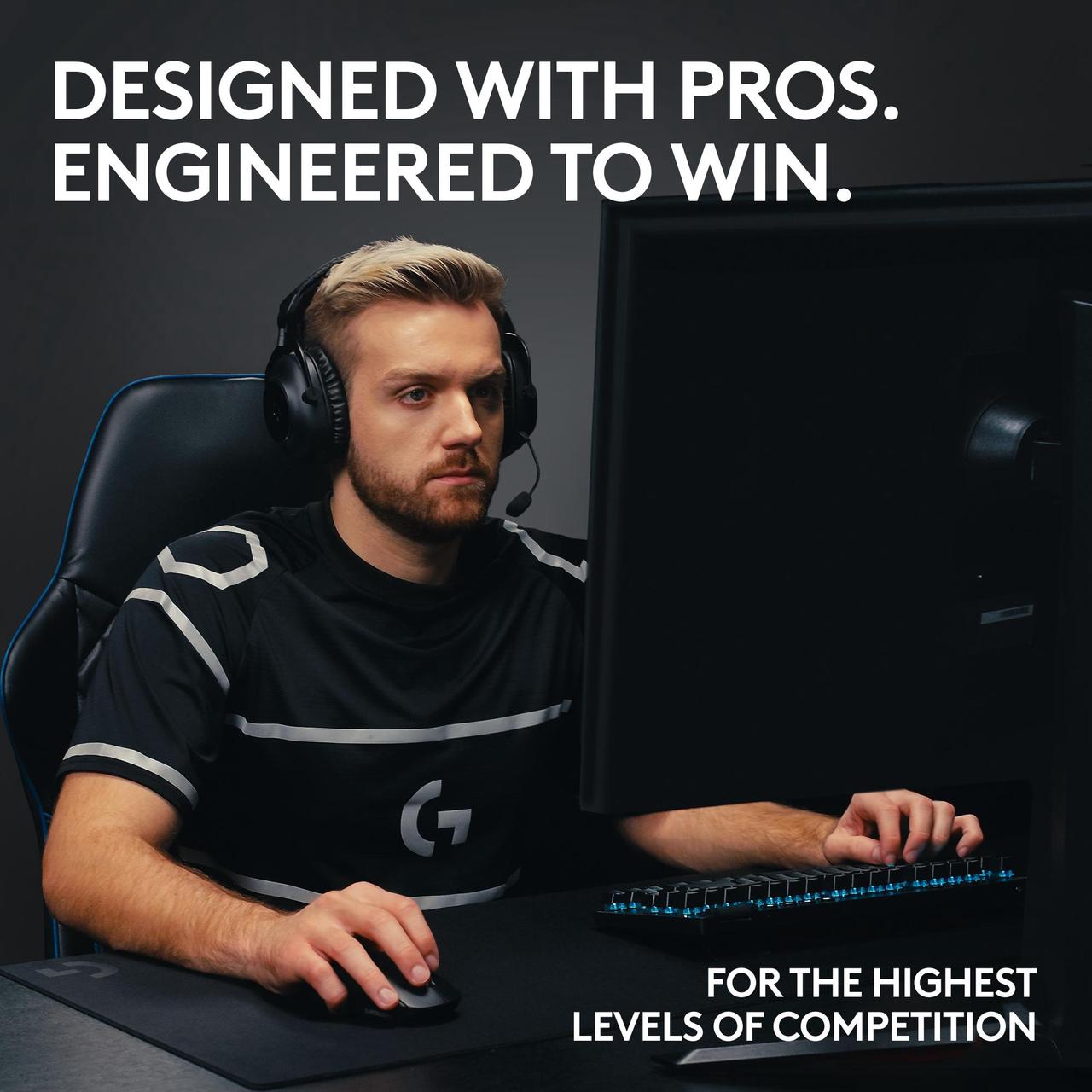 Alt view image 2 of 8 - Logitech G PRO X TKL Lightspeed Wireless Gaming Keyboard, Ultra-Portable Tenkeyless Design, LIGHTSYNC RGB, PBT keycaps, Linear Switches (GX Red) - Black