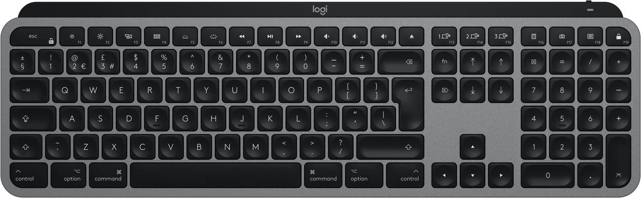 Logitech MX Keys S for Mac, Wireless Keyboard, Fluid, Precise Laptop-Like Typing, Programmable Keys, Backlit, Bluetooth USB C Rechargeable for MacBook Pro, MacBook Air, iMac, iPad - Space Grey