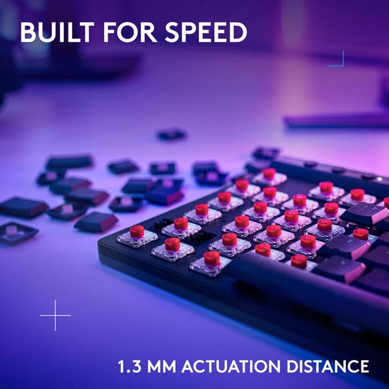 Alt view image 3 of 8 - Logitech G515 LIGHTSPEED TKL Low Profile Wireless Gaming Keyboard, LIGHTSYNC RGB, Thin Tenkeyless Design, PBT Keycaps, Tactile (Brown) Mechanical Switches - Black