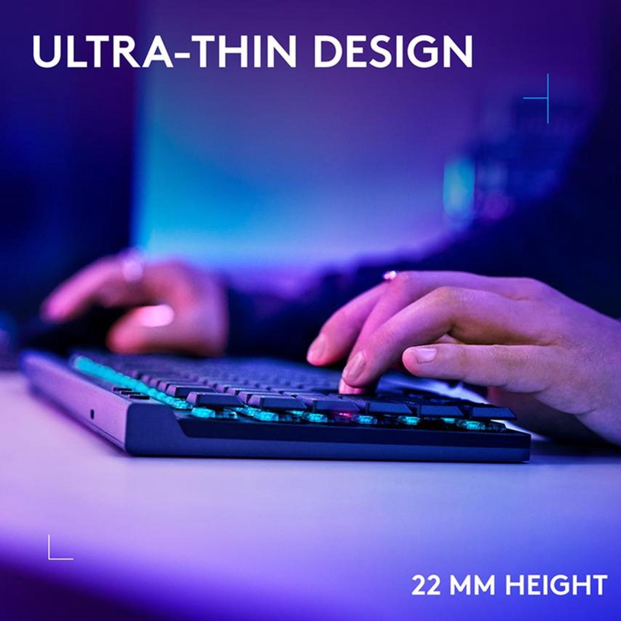 Alt view image 4 of 8 - Logitech G515 LIGHTSPEED TKL Low Profile Wireless Gaming Keyboard, LIGHTSYNC RGB, Thin Tenkeyless Design, PBT Keycaps, Tactile (Brown) Mechanical Switches - Black