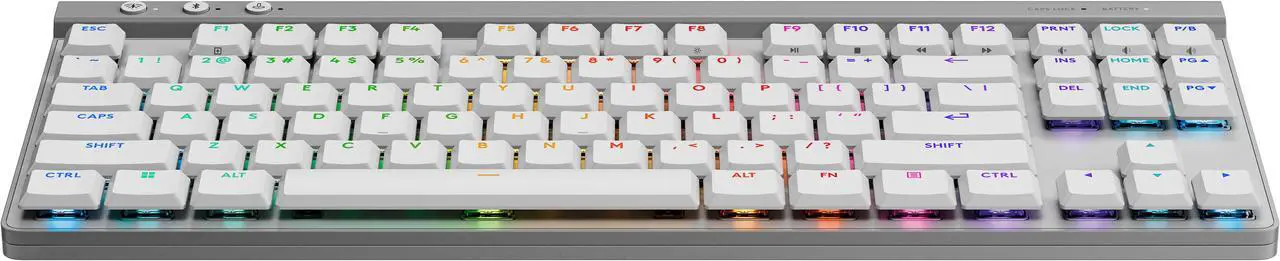 Alt view image 2 of 5 - Logitech G515 LIGHTSPEED TKL Low Profile Wireless Gaming Keyboard - GL Red Linear Switches, LIGHTSYNC RGB, Thin Tenkeyless Design, PBT Keycaps - White