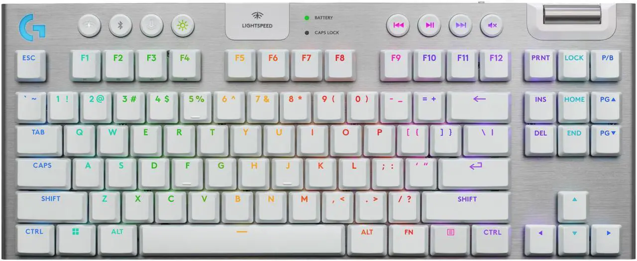Main image of Logitech G915 X LIGHTSPEED TKL Wireless Mechanical Gaming Keyboard - GL Brown Tactile Switches, RGB Backlighting - White
