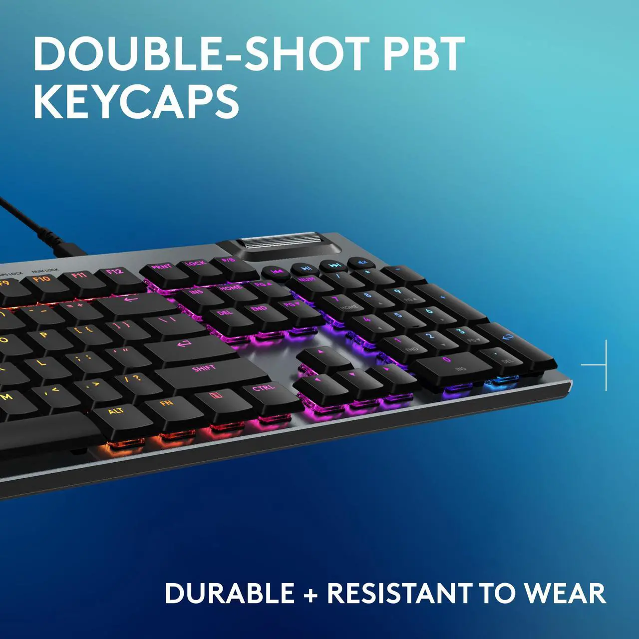 Alt view image 7 of 8 - Logitech G915 X Low Profile Mechanical Gaming Keyboard - GL Red Linear Switches, RGB Backlighting - Black