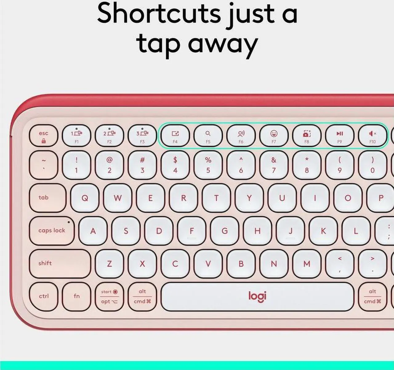 Alt view image 4 of 7 - Logitech POP ICON KEYS Wireless Bluetooth Keyboard, Comfortable Typing, Programmable Keys, Easy-Switch Between up to 3 Devices, for Laptop, Tablet, PC