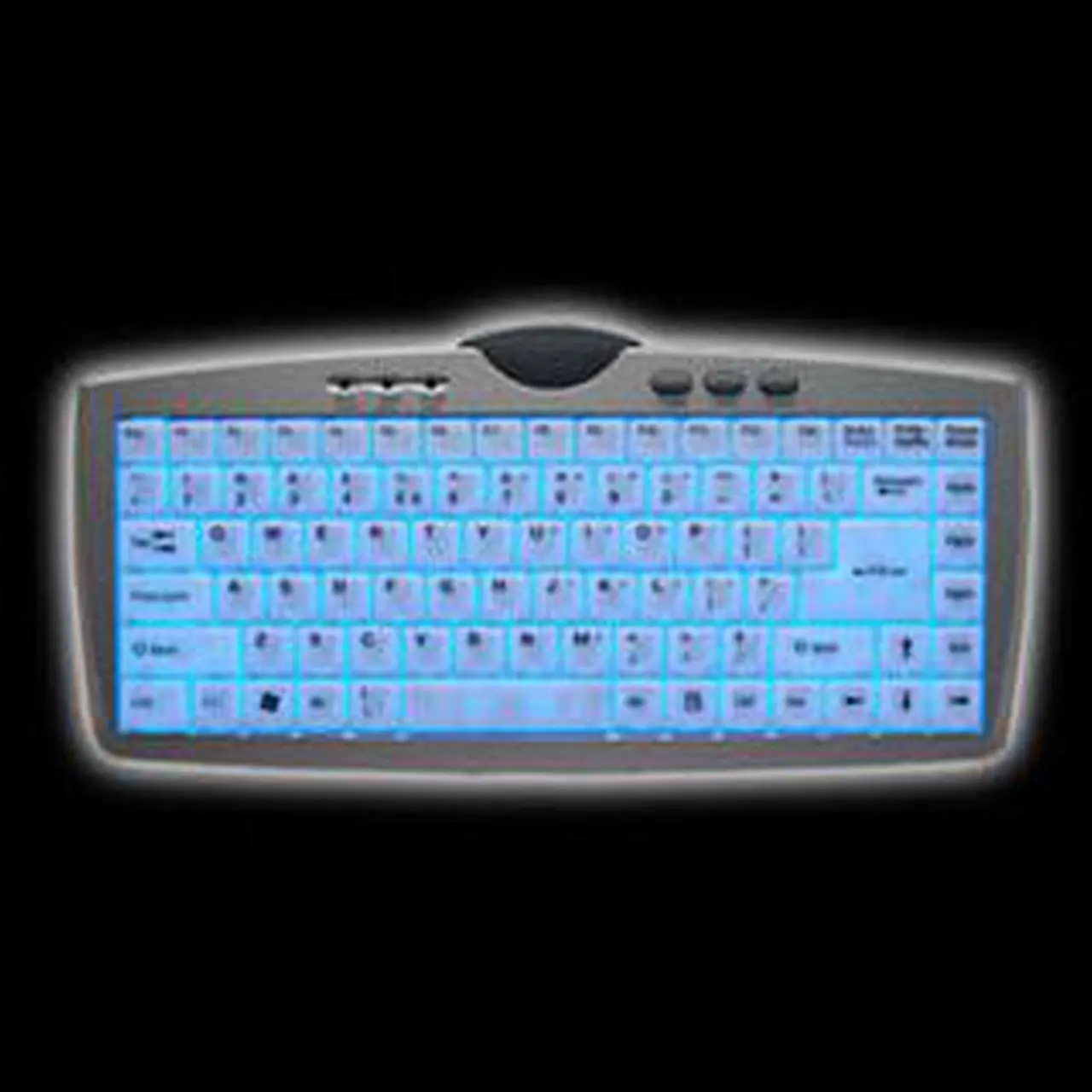 Alt view image 2 of 3 - ZIPPY EL- 610 Silver & White 88 Normal Keys 3 Function Keys USB Mini Electron luminescent Keyboard