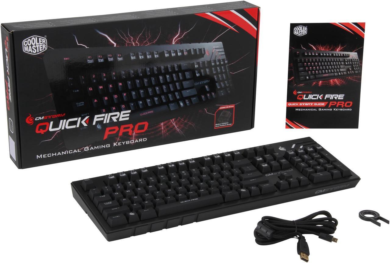 Alt view image 4 of 4 - CM Storm QuickFire Pro - Full Size Mechanical Gaming Keyboard with CHERRY MX Brown Switches and Backlit Gaming Keys