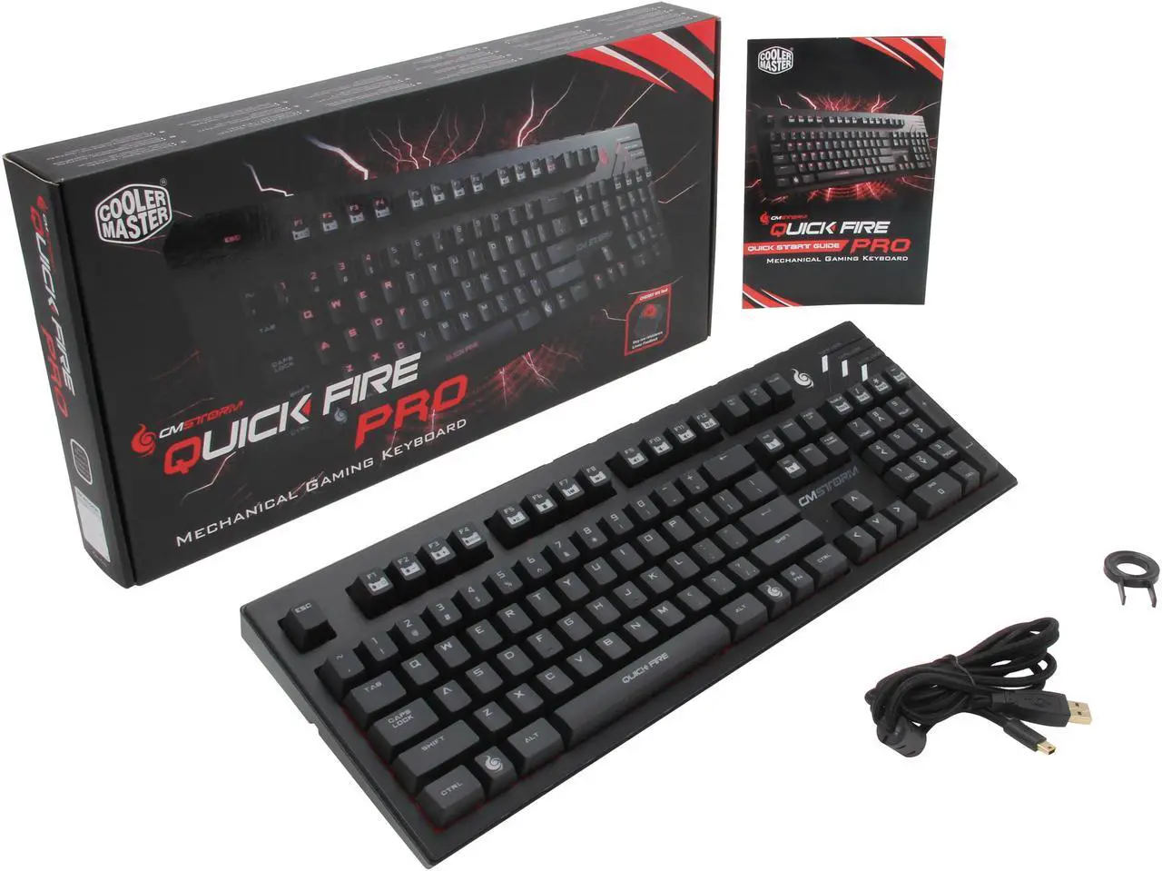 Alt view image 4 of 4 - Cooler Master CM Storm QuickFire Pro Mechanical Gaming Keyboard CherryMX Red Switch USB