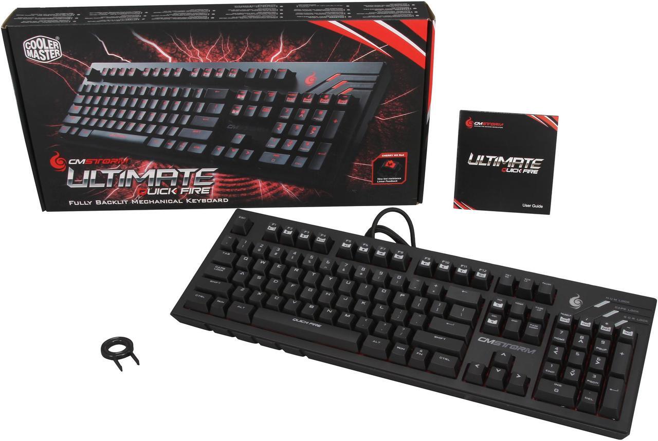 Alt view image 5 of 5 - CM Storm QuickFire Ultimate - Full Size Mechanical Gaming Keyboard with CHERRY MX Red Switches and Fully Red LED Backlit