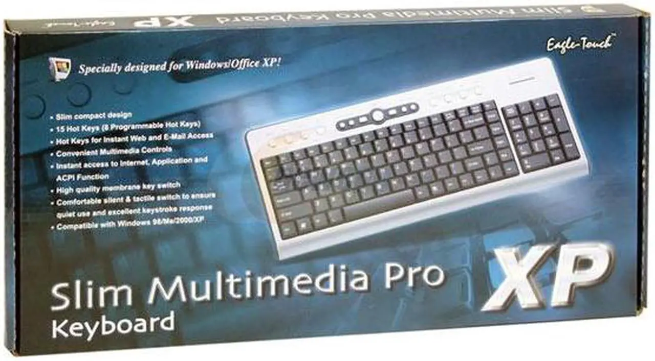 Alt view image 2 of 2 - ORtek Slim MultiMedia Pro SKB-2200 2-Tone 87 Normal Keys 15 Function Keys USB Wired Slim Keyboard