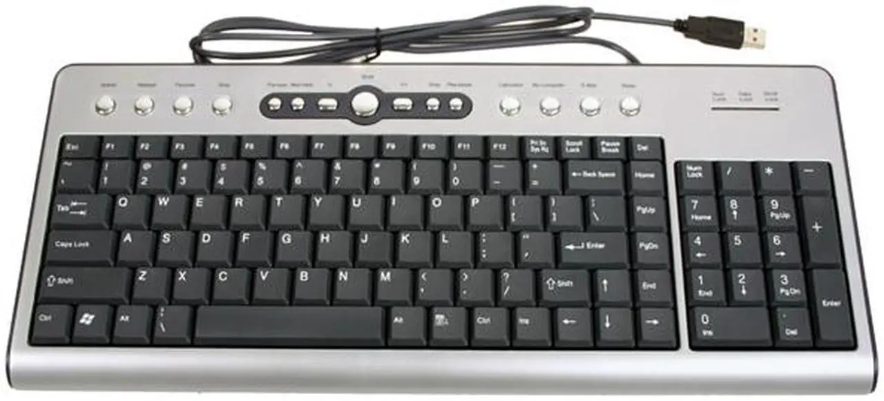 Main image of ORtek Slim MultiMedia Pro SKB-2200 2-Tone 87 Normal Keys 15 Function Keys USB Wired Slim Keyboard