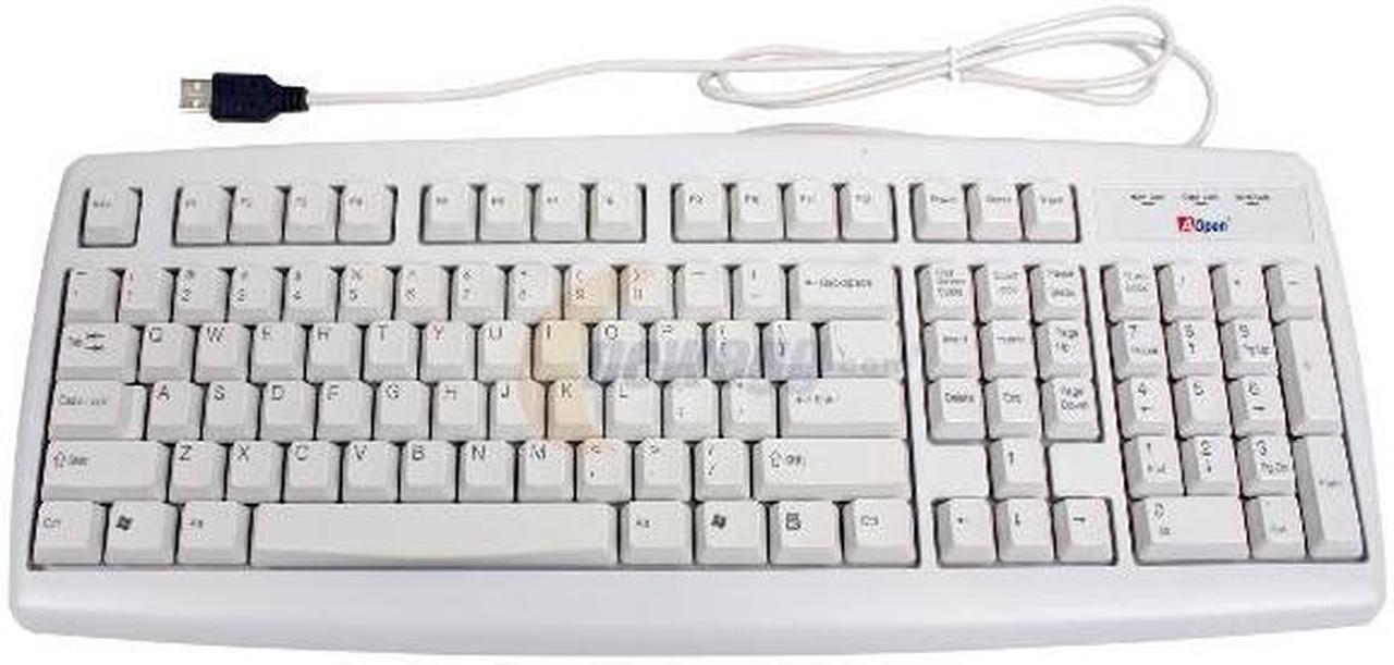 AOpen KB858 90.00029.UB1 White 107 Normal Keys USB Wired Standard Keyboard - OEM