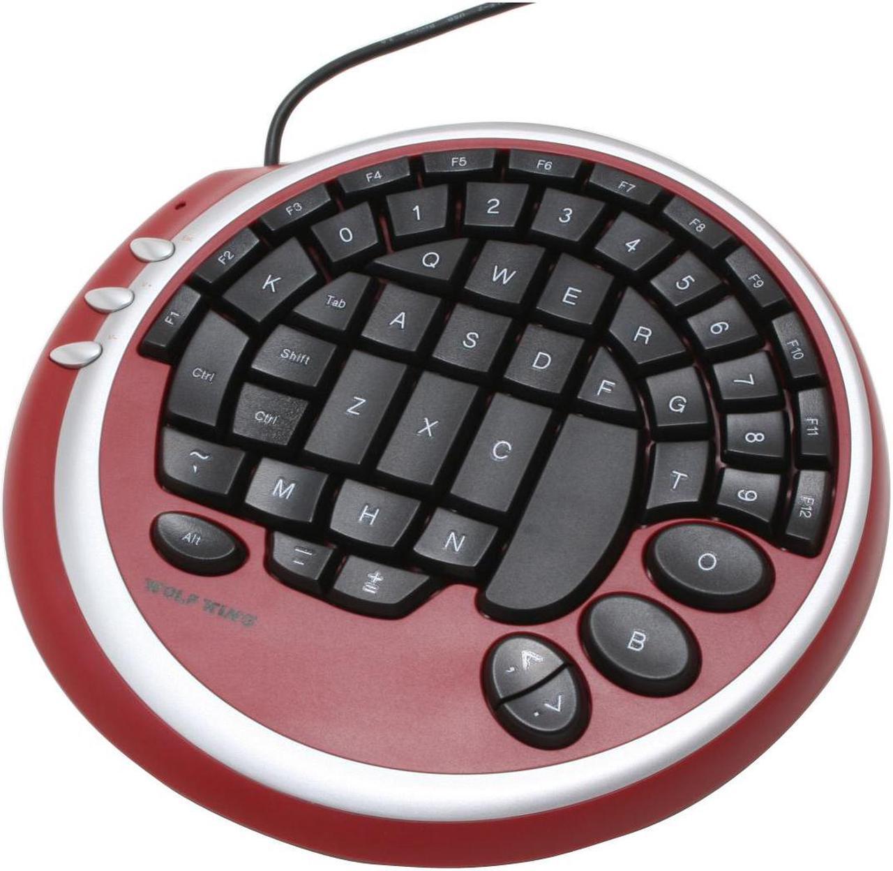 Main image of WOLF KING Warrior DK2388URD Red/Black 55 Normal Keys USB Gaming Keyboard