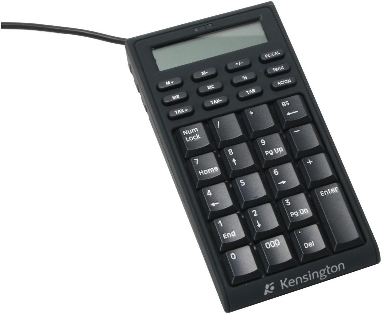 Kensington K72274US Black 19 Normal Keys USB Keypad Calculator Mini Notebook Keypad/Calculator with USB Hub